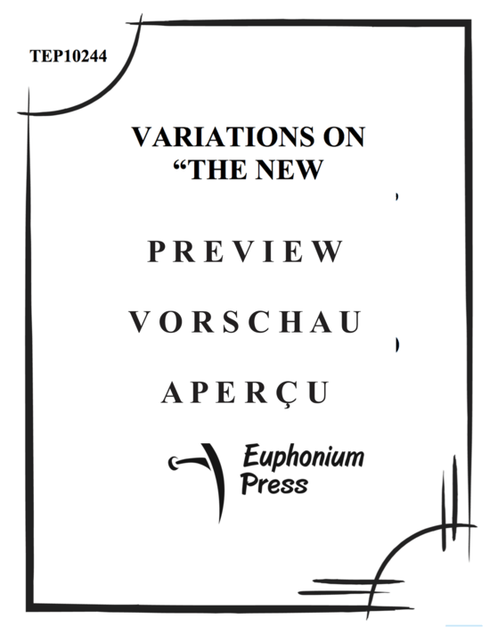 gallery: Variations on The New World Symphony , , (Tuba Ensemble EEETTT + Euphonium Solo )