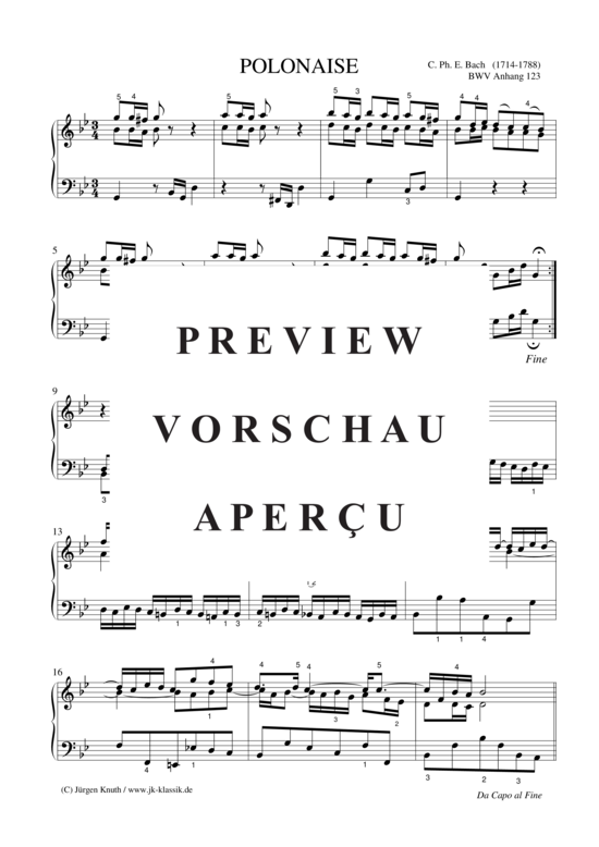 gallery: Polonaise aus dem Notenbuch Anna M. Bach (BWV Anhang 123) , ,  (Klavier Solo)