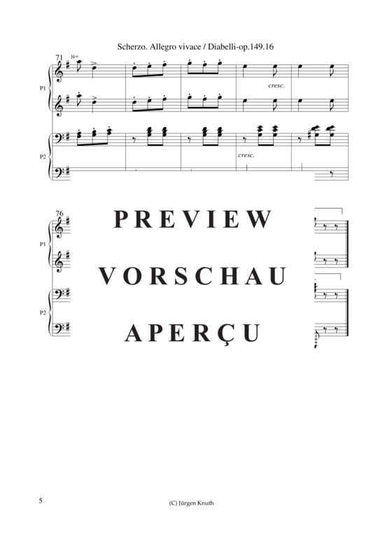 gallery: Scherzo, Allegro, Vivace   op.149.16 , , (Klavier vierhändig)