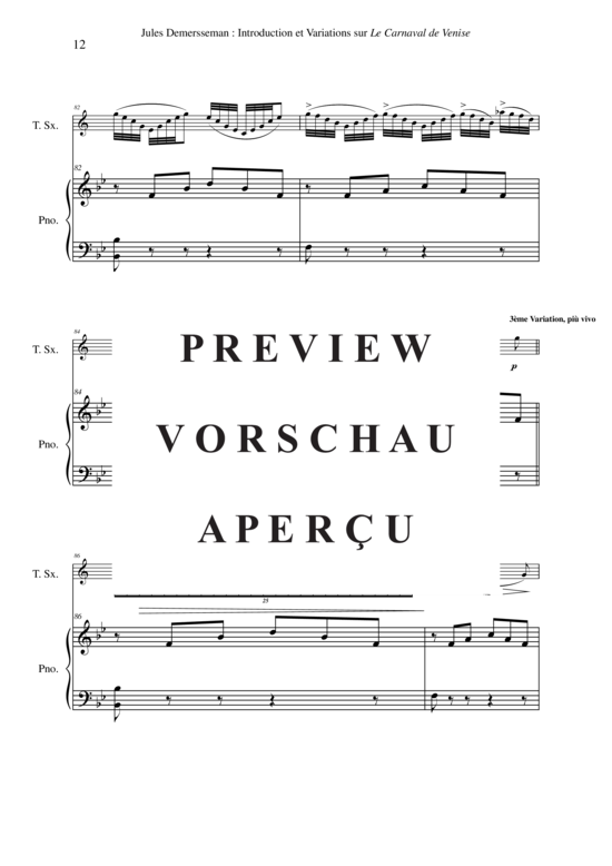 gallery: Introduction et Variations sur Le Carneval de Venise , , (Tenor-Saxophon + Klavier)