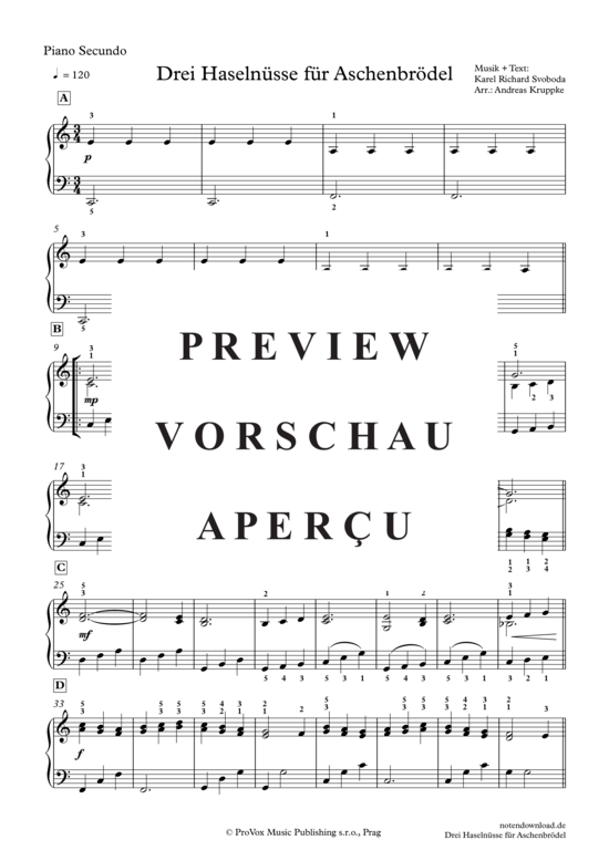 gallery: Drei Haselnüsse für Aschenbrödel , Svoboda, Karel Richard , (Klavier vierhändig)