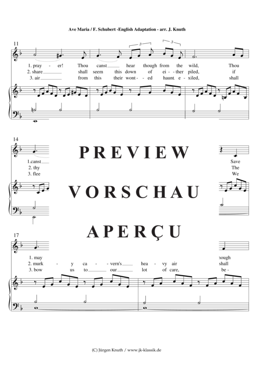 gallery: Ave Maria  D.839, op.52.6, F-Dur   English Adaptation , , (Orgel + Gesang)