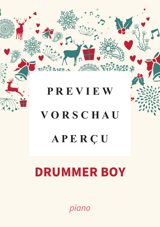 gallery: The little drummer boy , , (Klavier Solo)