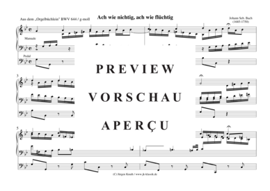 gallery: Ach wie nichtig, ach wie flüchtig (BWV 644 VVB) , ,  (Orgel Solo)