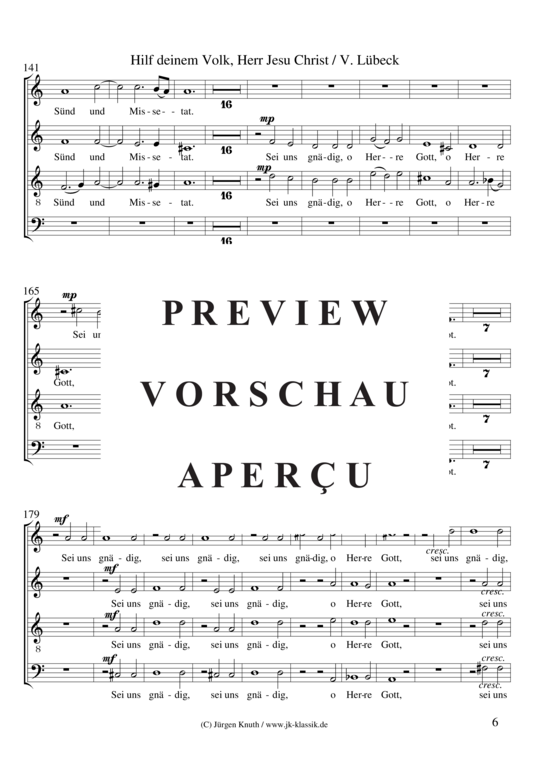 gallery: Hilf deinem Volk, Herr Jesu Christ (Choralkantate) , ,  Chor SATB (Gemischter Chor, Streicher + Orgel)