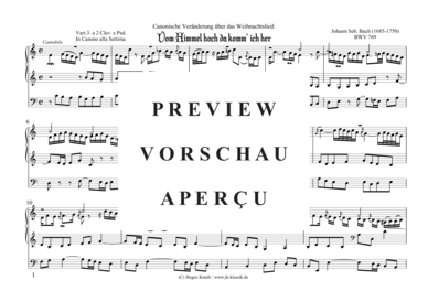 gallery: Vom Himmel hoch da komm´ ich her BWV 769 Variation 3. , , (Orgel Solo)