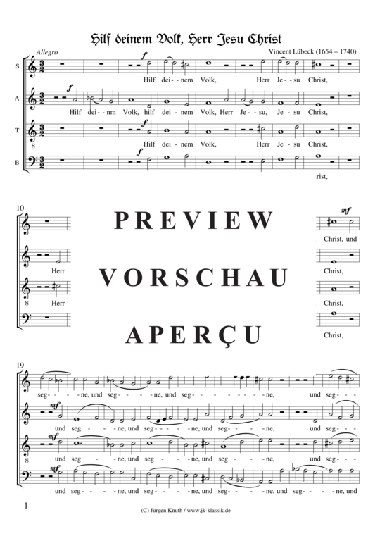 gallery: Hilf deinem Volk, Herr Jesu Christ (Choralkantate) , ,  Chor SATB (Gemischter Chor, Streicher + Orgel)