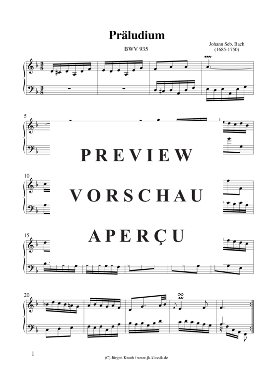 gallery: Präludium BWV 935 , , (Klavier Solo)