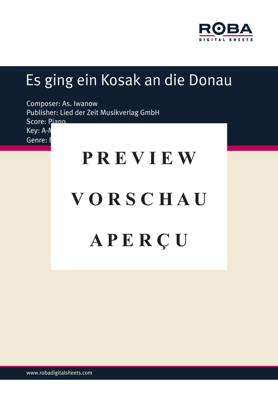 gallery: Es ging ein Kosak an die Donau , , (Akkordeon)