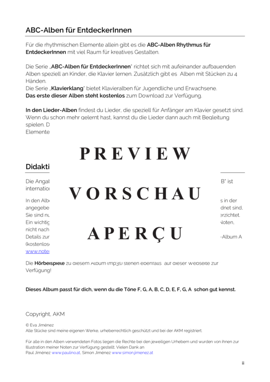 gallery: ABC-Album 02 Klavieralbum für 4 Hände , , (Klavier vierhändig)