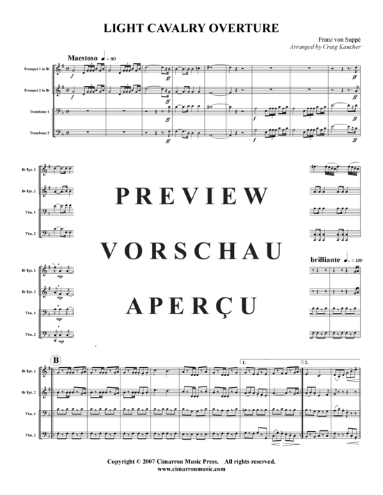 gallery: Ouvertüre Leichte Kavalerie , , (Blechbläserquartett)