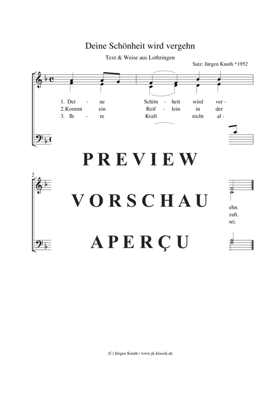 gallery: Deine Schönheit wird vergehn , , (Gemischter Chor)