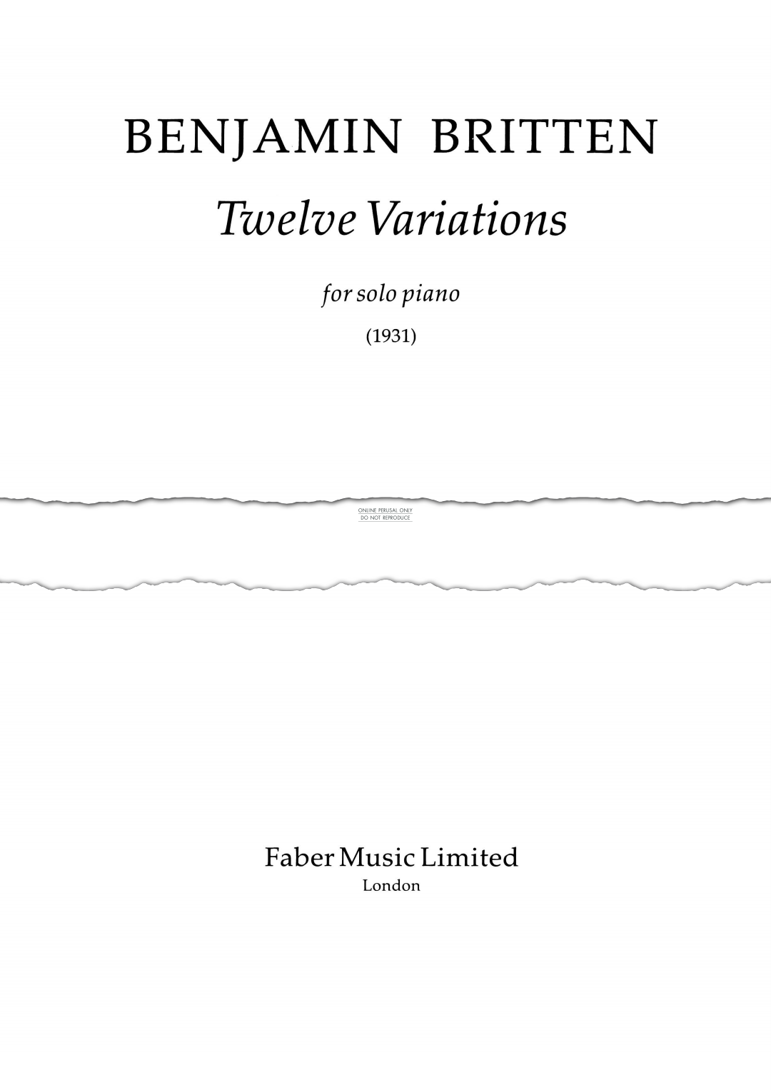 gallery: Twelve Variations, Benjamin Britten, Klavier