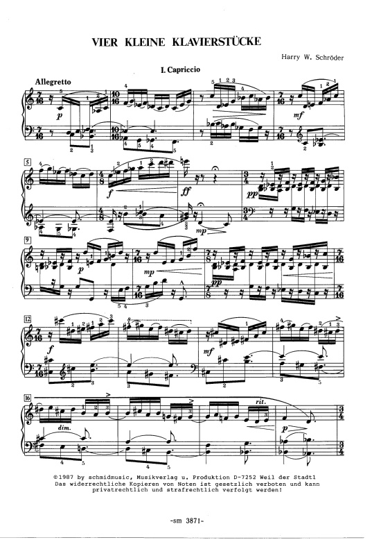 gallery: Vier kleine Klavierstücke , sm3871_preview.pdf, (Klavier Solo)