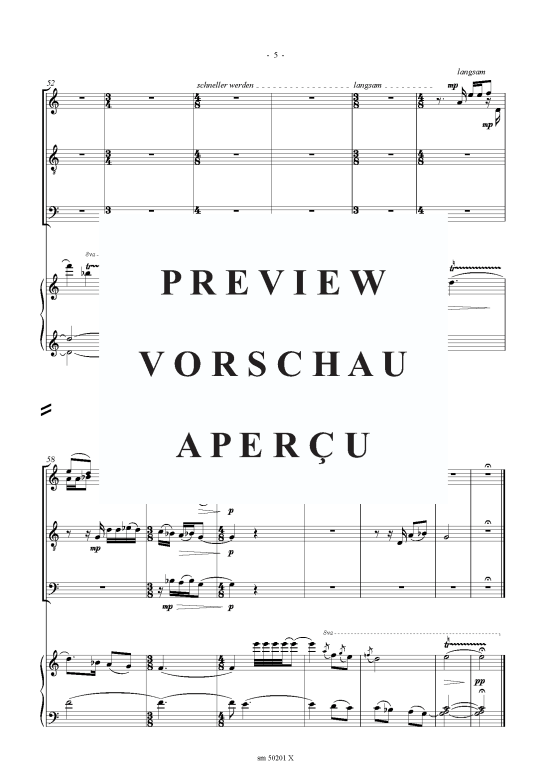 gallery: Vier Gespräche, Partitur , , (Sax-Quartett SATBass + Klavier)