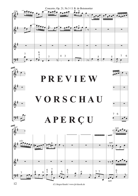 gallery: Concerto für Altblockflöte + Violine (Op.21 No.3) , ,  (Gemischtes Ensemble für Bläser, Streicher + BC)