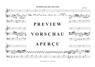 gallery: Ach bleib bei uns, Herr Jesu Christ (BWV649 VTB) , ,  (Orgel Solo)