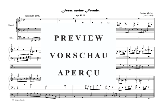 gallery: Jesu, meine Freude op.48.16 , , (Orgel Solo)