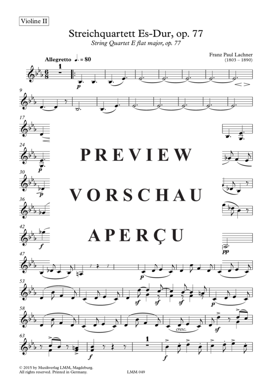 gallery: Streichquartett Es-Dur op. 77 (nur Stimmen) , ,  (Quartett Streicher)