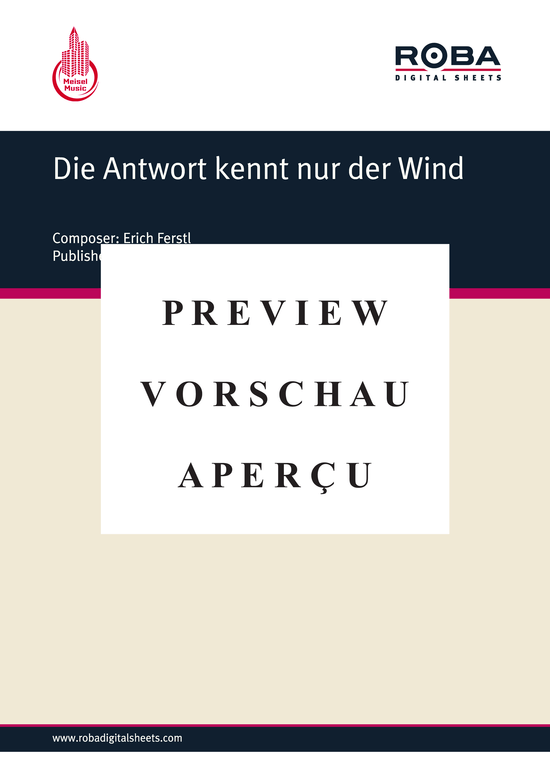 gallery: Die Antwort kennt nur der Wind , , (Klavier)