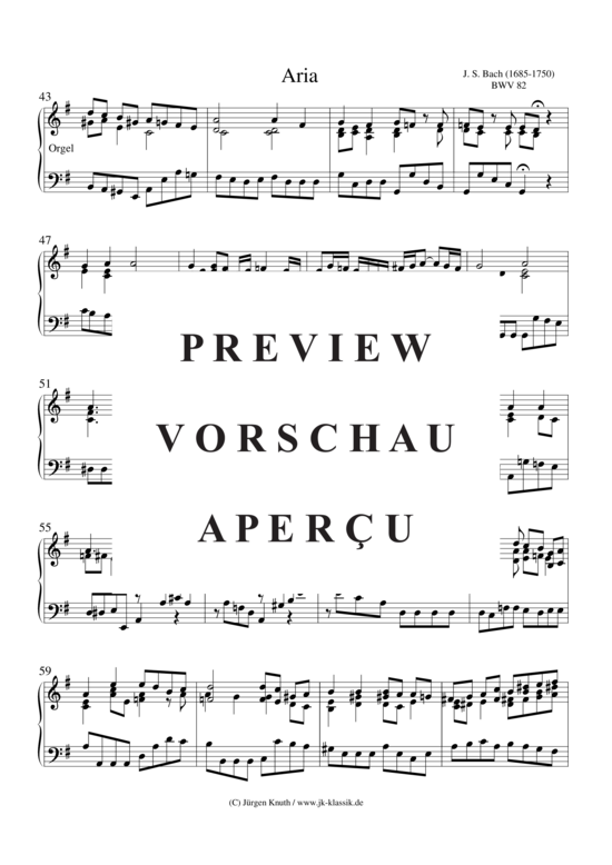 gallery: Rezitativ und Arie BWV 82 aus dem Notenbuch Anna M. Bach , , (Gesang + Klavier/Cembalo, BC)