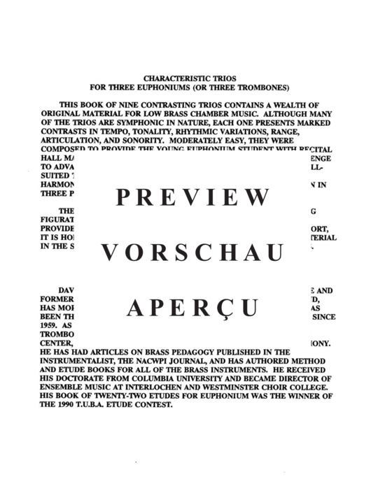 gallery: Characteristic Trios , , (Trio für 3x Euphonium oder 3x Posaune)