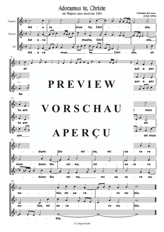 gallery: Adoramus te, Christe (uit: Magnus opus musicum, 1604) , ,  (Frauenchor)