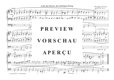 gallery: Lobe den Herren, den mächtigen König Op.135a. No.15 , , (Orgel Solo)