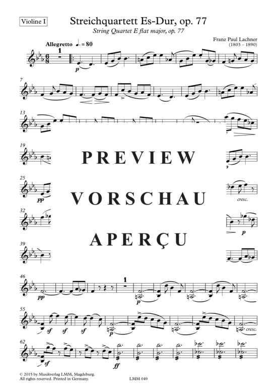gallery: Streichquartett Es-Dur op. 77 (nur Stimmen) , ,  (Quartett Streicher)