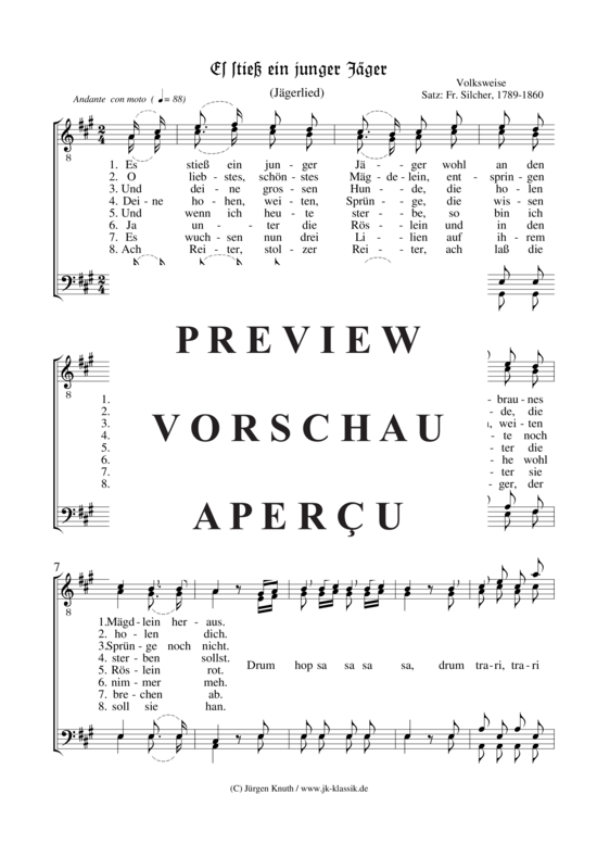 gallery: Es stieß ein junger Jäger (Jägerlied) , ,  (Männerchor)