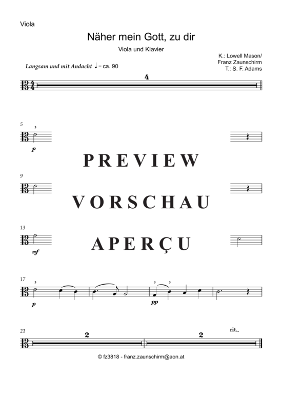 gallery: Näher mein Gott zu dir , , (Viola + Klavier)