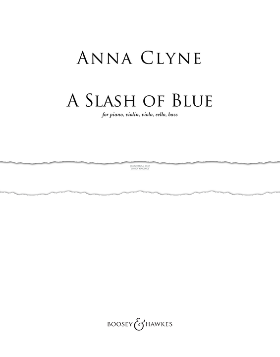 gallery: A Slash of Blue, Anna Clyne