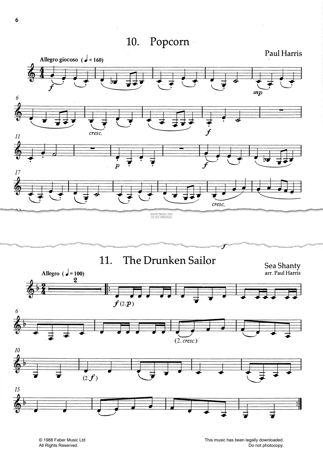 gallery: The Drunken Sailor (from 'The Really Easy Clarinet Book'), Traditional, Klarinette, Klavier