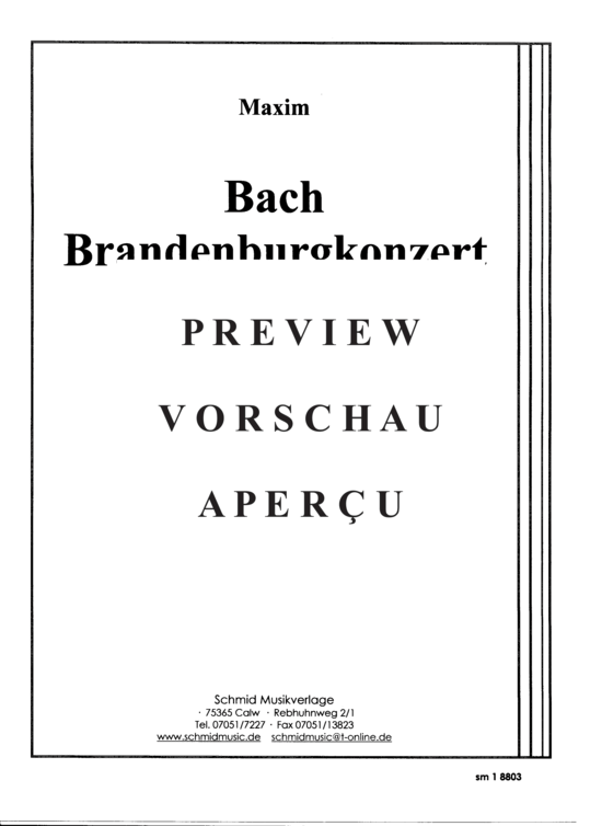 gallery: Brandenburgkonzert Nr. 3, Partitur , , (Akkordeonorchester)