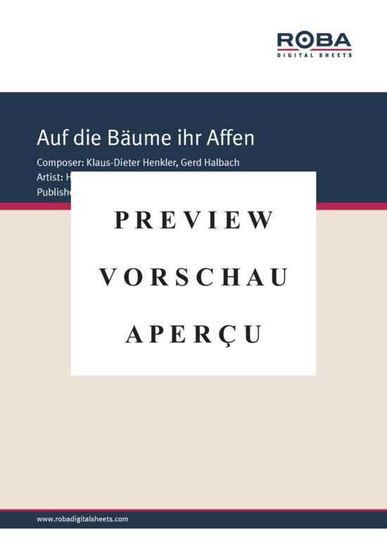 gallery: Auf Die Bäume Ihr Affen , , (Klavier + Gesang)