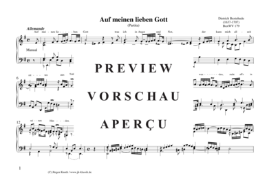 gallery: Auf meinen lieben Gott (Partita) , ,  BuxWV 179 (Orgel Solo)