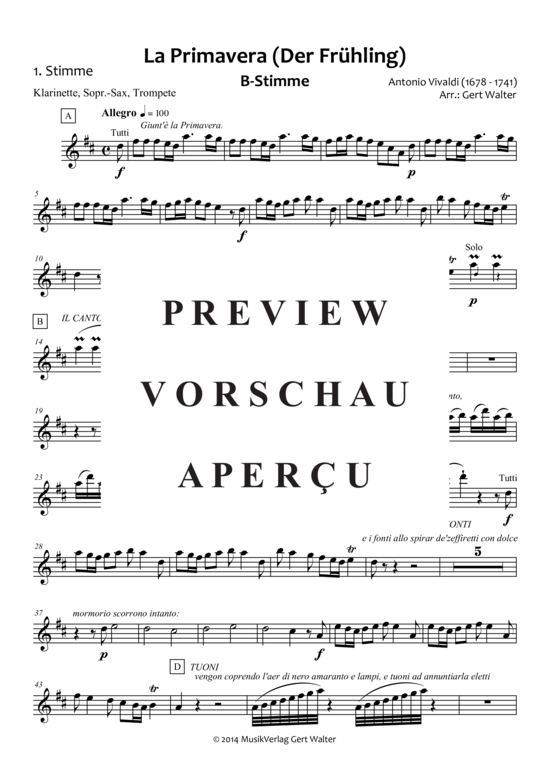 gallery: La Primavera (Der Frühling) , ,  1.Satz (Quintett flexible Besetzung)