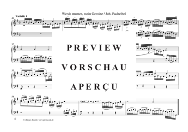 gallery: Werde munter, mein Gemüte (Choral mit 4 Variationen) , ,  (Orgel Solo)