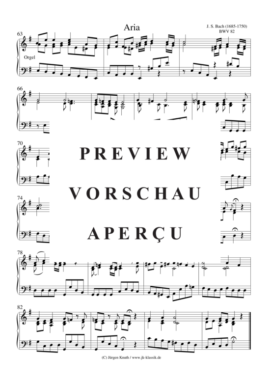 gallery: Rezitativ und Arie BWV 82 aus dem Notenbuch Anna M. Bach , , (Gesang + Klavier/Cembalo, BC)