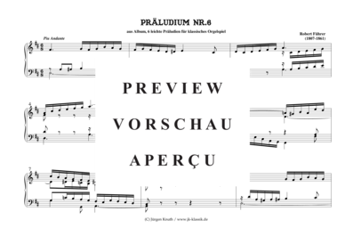 gallery: Präludien Nr.6  aus 6 leichte Präludien für klassisches Orgelspiel , , (Orgel Solo)