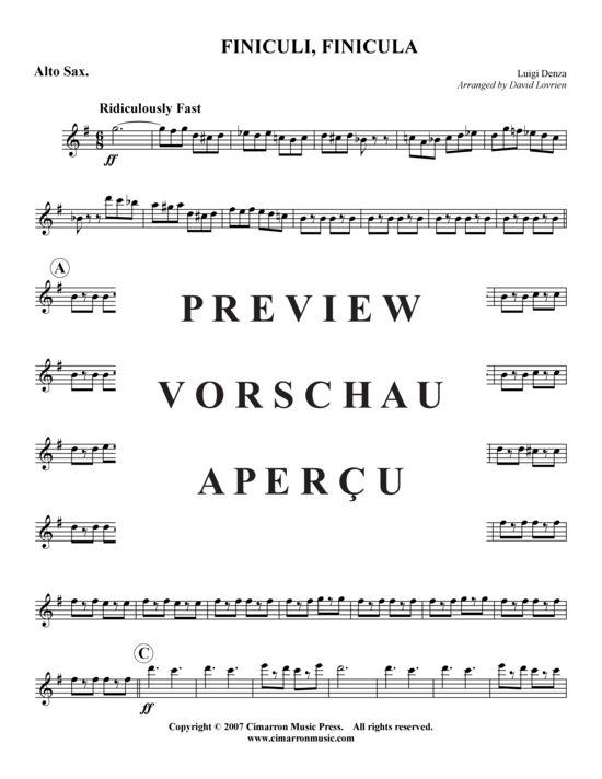 gallery: Funiculi, Funicula , , (Saxophon-Quartett SATB)