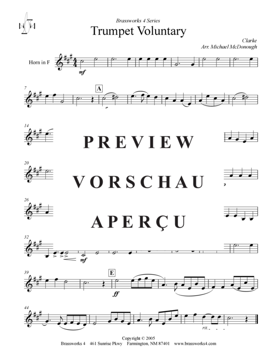 gallery: Trumpet Voluntary , , (Trio für Trompete in B, Horn in F, Posaune)