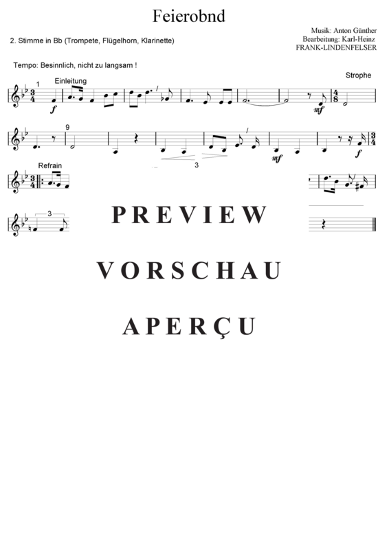 gallery: Feierobnd-Lied, Feierabend-Lied , Blasorchester Fatamo, (Blechbläser Quartett)