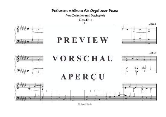 Präludien = Album für Orgel oder Piano (Ges-Dur) 