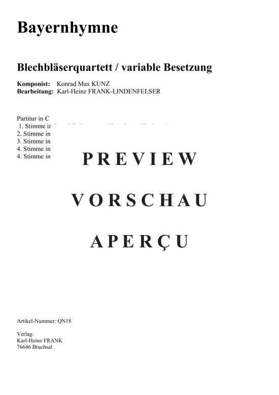 gallery: Bayernhymne , , (Blechbläser Quartett/Ensemble - Variable Besetzung)