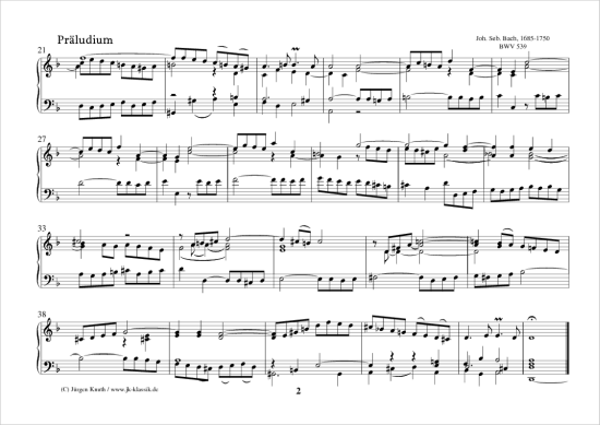 gallery: Präludium BWV 539 , , (Klavier/Cembalo/Orgel Solo)