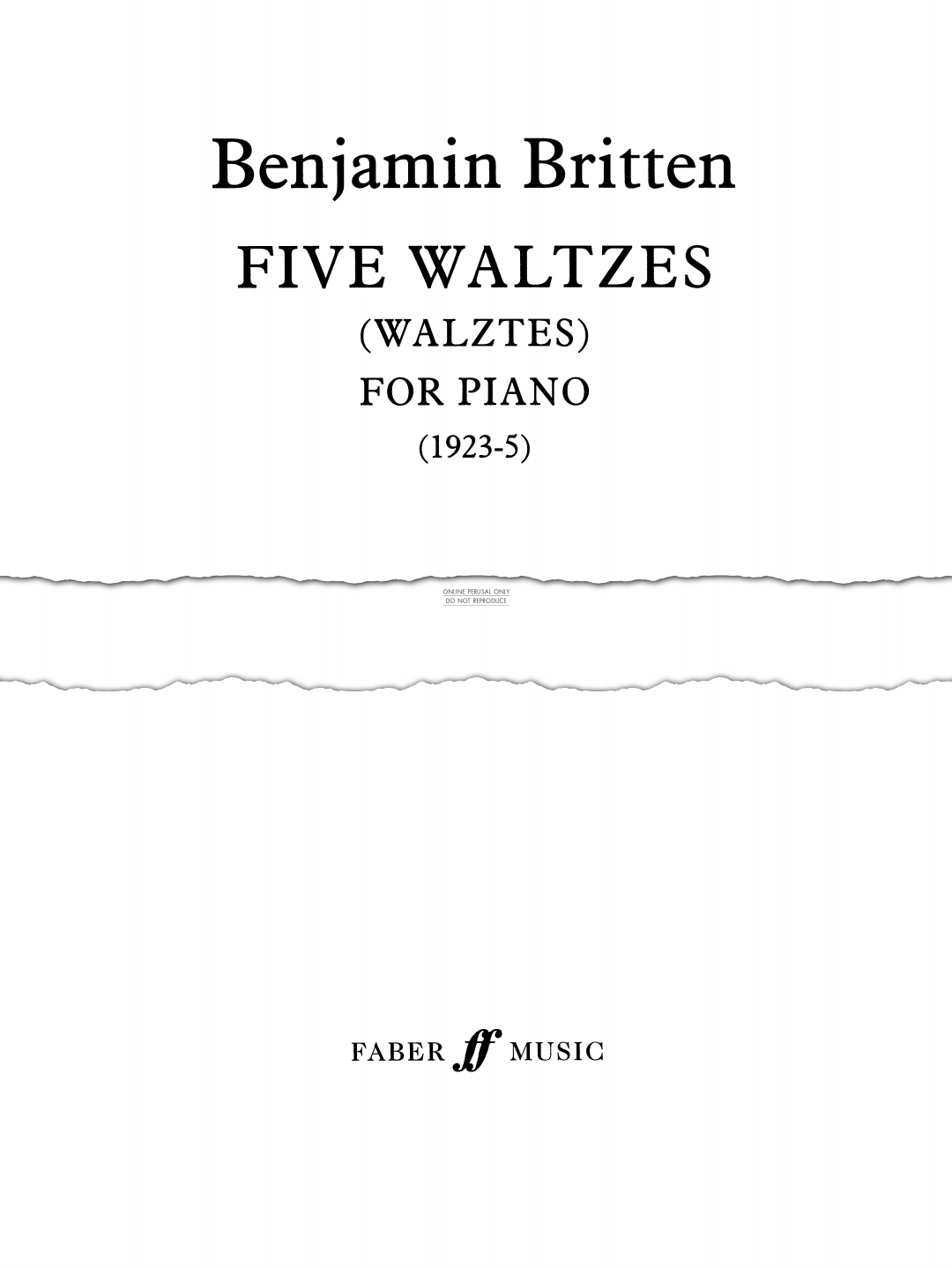 gallery: Five Waltzes, Benjamin Britten, Klavier