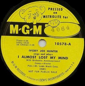 I Almost Lost My Mind - Online Noten von Ivory Joe Hunter, Pat Boone ...