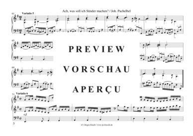 gallery: Ach, was soll ich Sünder machen? (Choral mit 6 Variationen) , ,  (Orgel Solo)