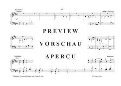 gallery: Präludien D-Dur , , (Orgel/Klavier Solo mittelschwer)